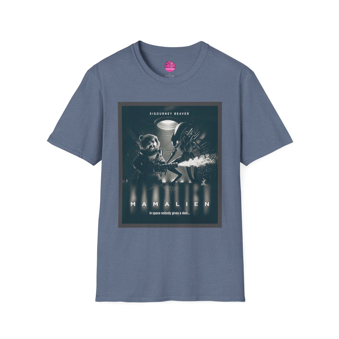 Retro Noir Alien Parody Sci-Fi T-Shirt Featuring Sigourney Beaver
