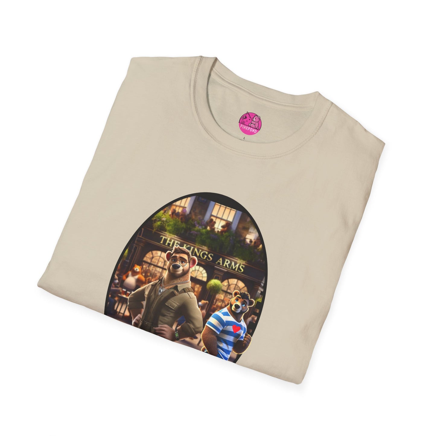 Retro Bear Scene T-Shirt - Fly-by Cruise at the Kings Arms