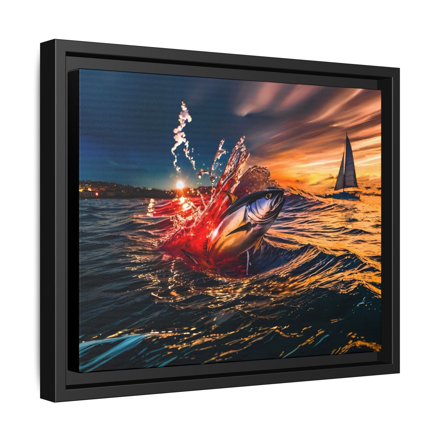 "The Leap" by Andrew McCarter - Ocean Canvas Art.