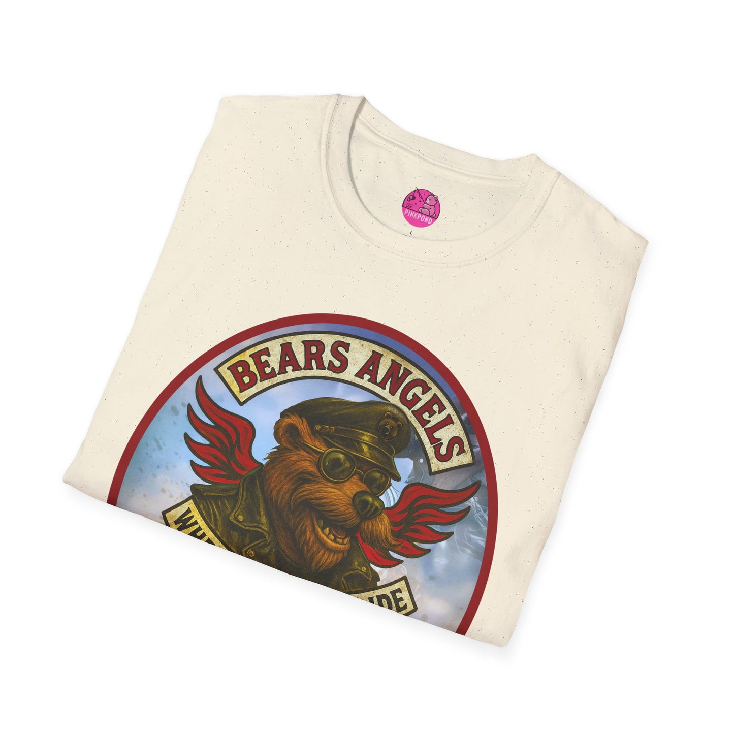 Biker Bear T-Shirt - Bears Angels Roundel, Ride With Pride