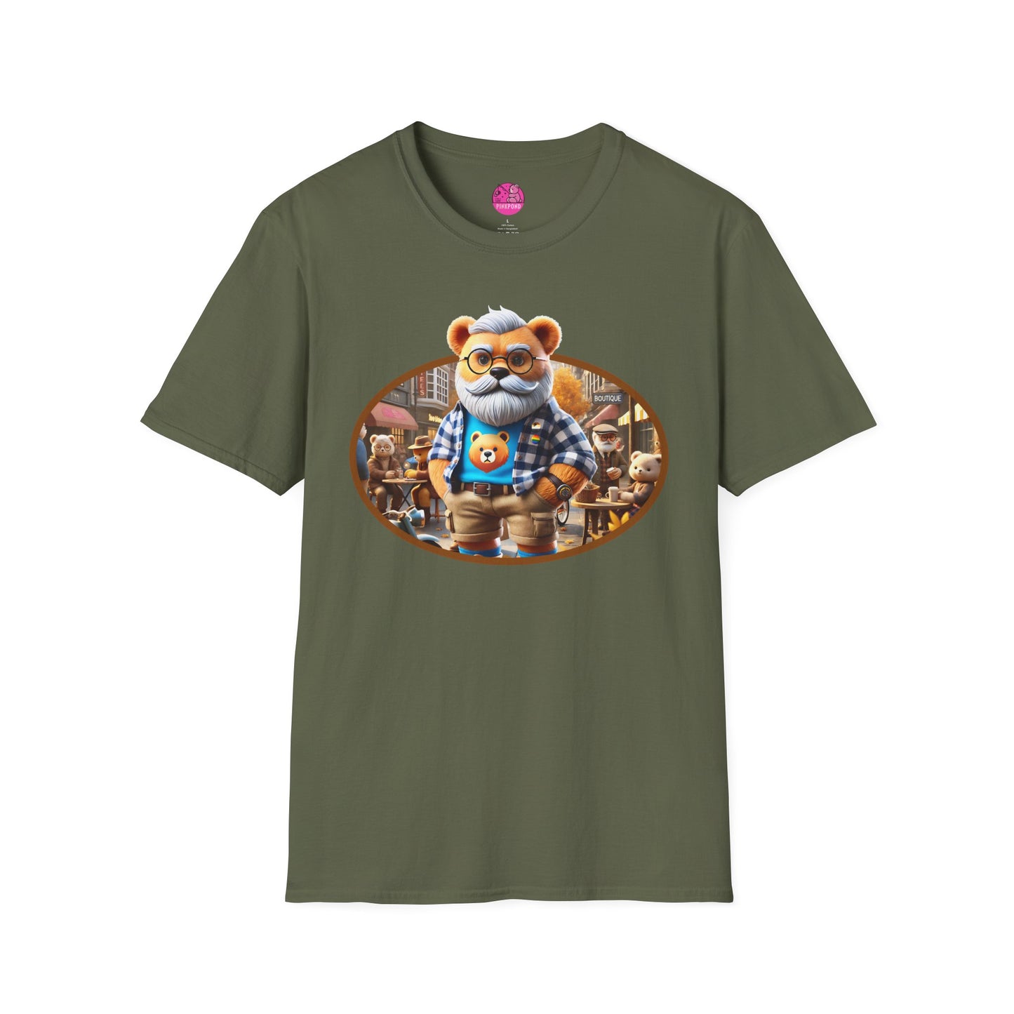 Big Bear T-Shirt - Bold, Comfortable Unisex Softstyle Tee with Playful Charm