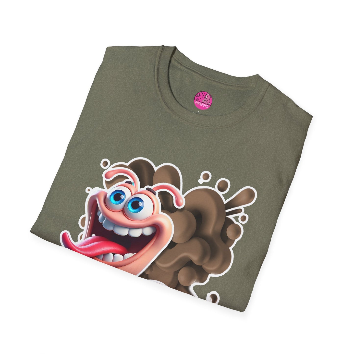 Willy the Worm T-Shirt - Wiggly and Wacky Unisex Softstyle Tee with 3D Design