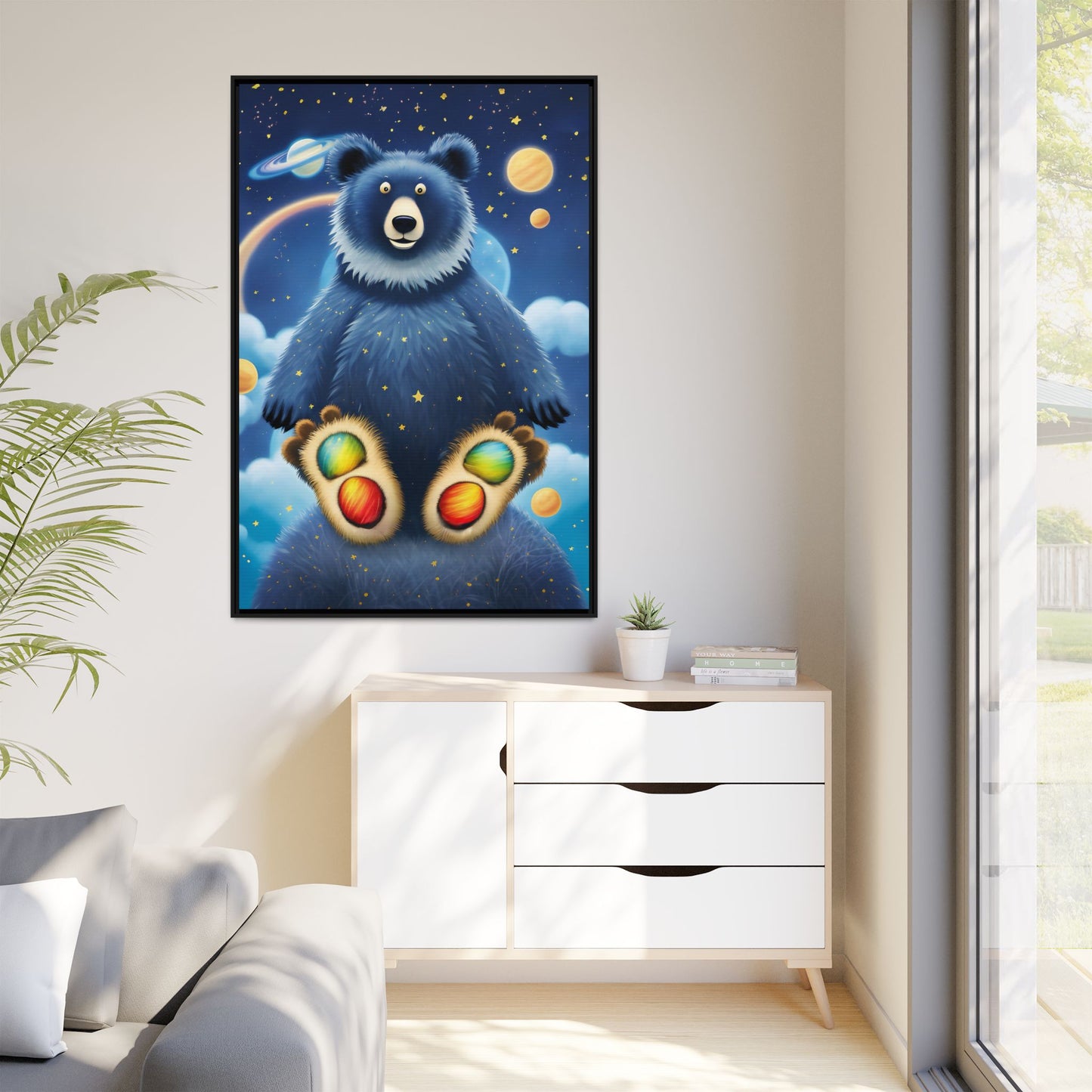 'Cosmic Pawprints' by Andrew McCarter - Canvas Art