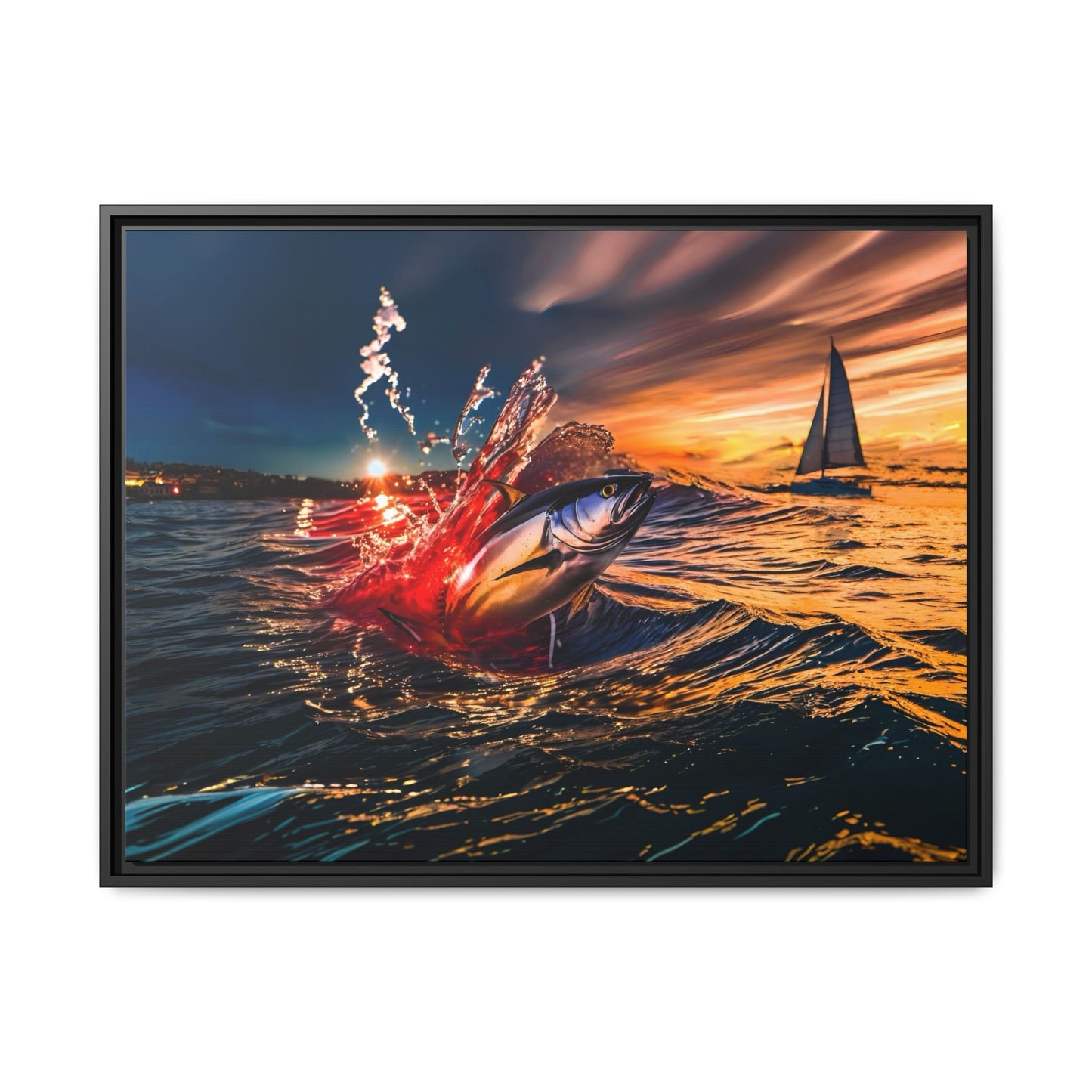 "The Leap" by Andrew McCarter - Ocean Canvas Art.