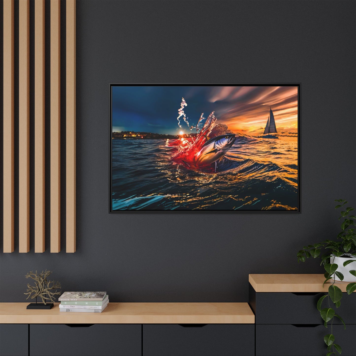 "The Leap" by Andrew McCarter - Ocean Canvas Art.