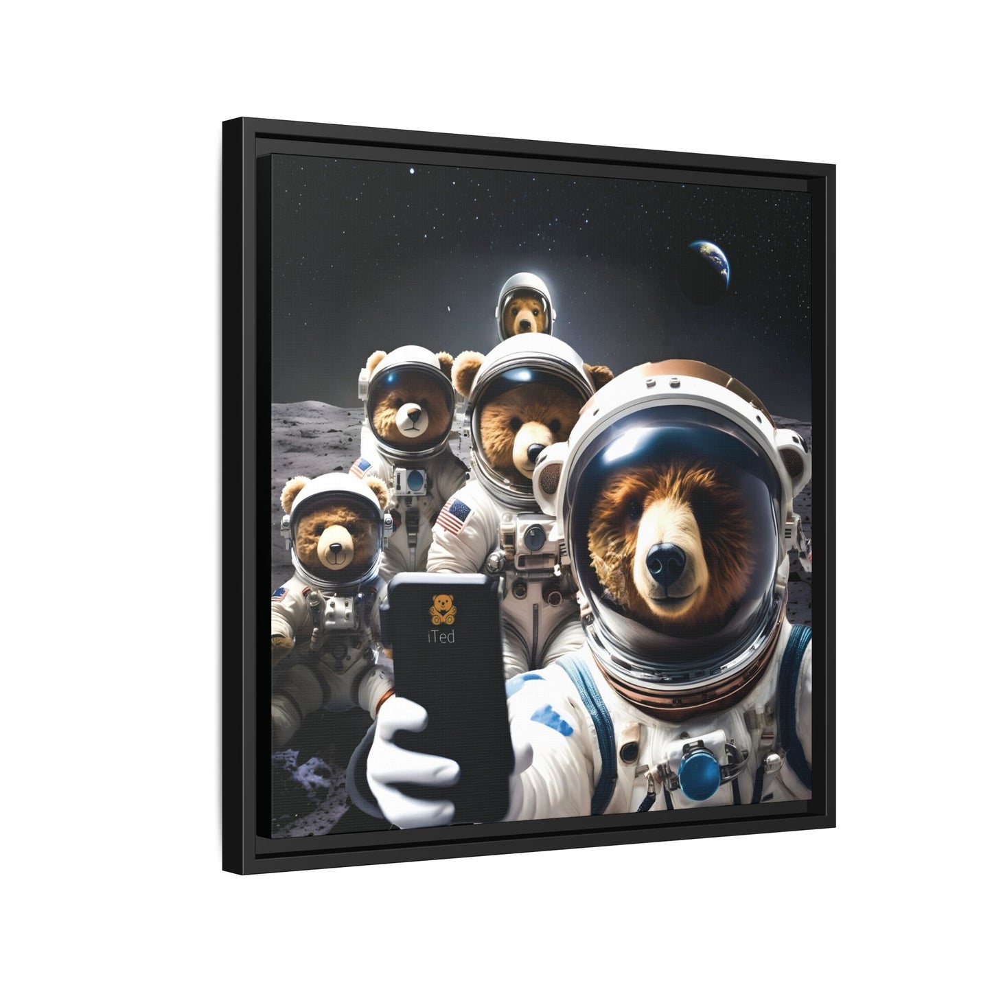 Canvas Print - Mooning Bear Selfie by Andrew McCarter