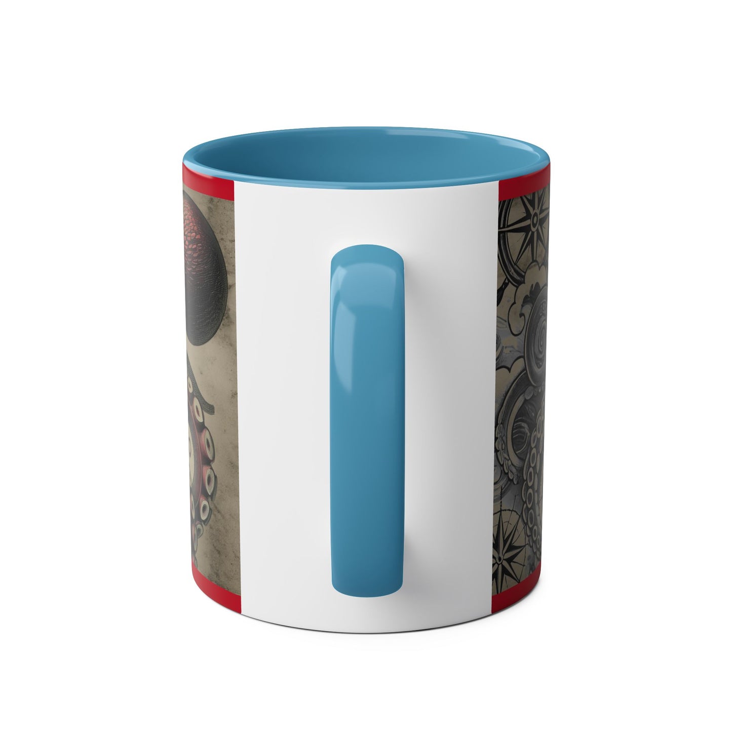 11oz Coffee Mug - PinkPond Nautical Octopus Design - Ocean Lover and Tattoo Enthusiast Gift