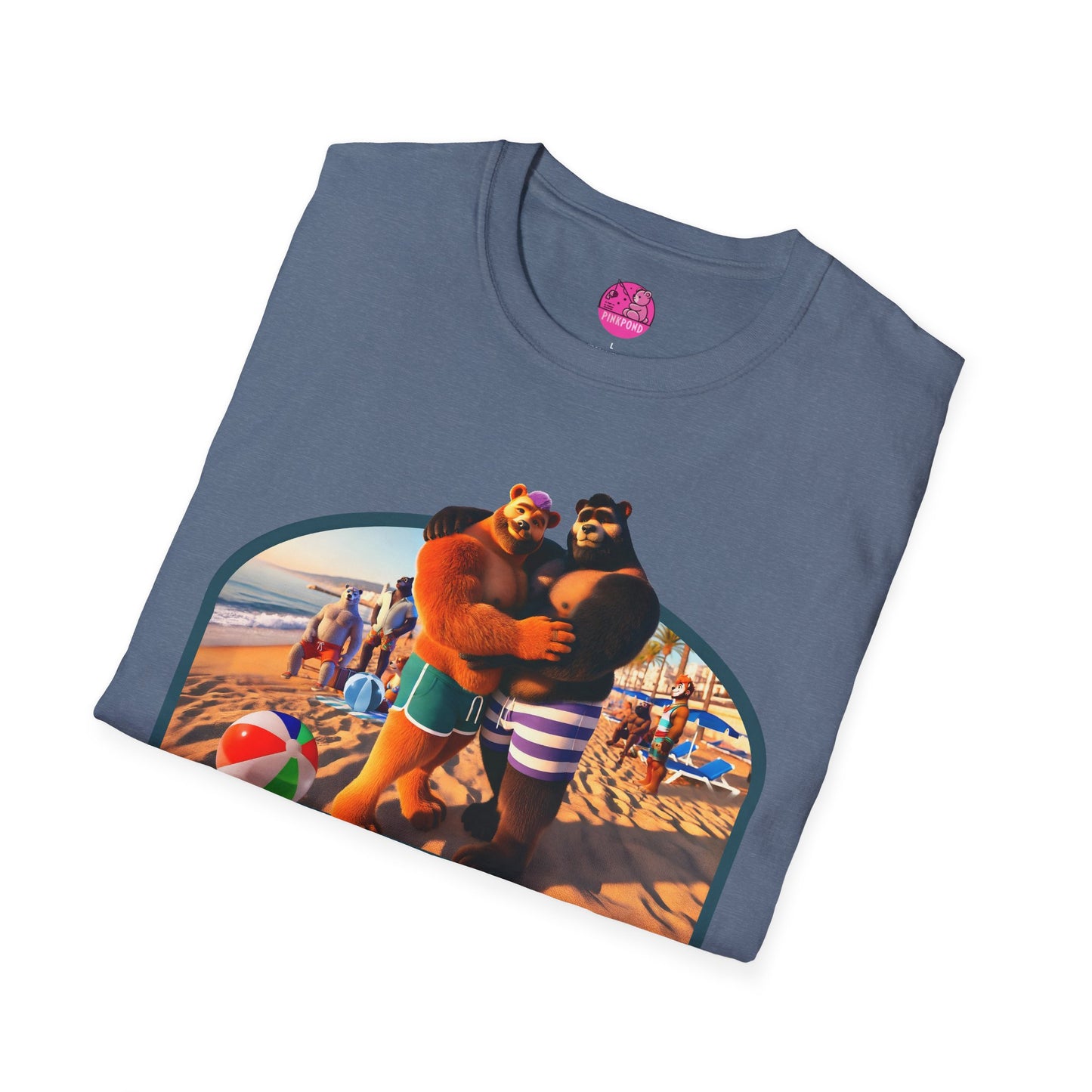 Beach Life Bears Unisex T-Shirt - Mikey & Max Tee by PinkPond