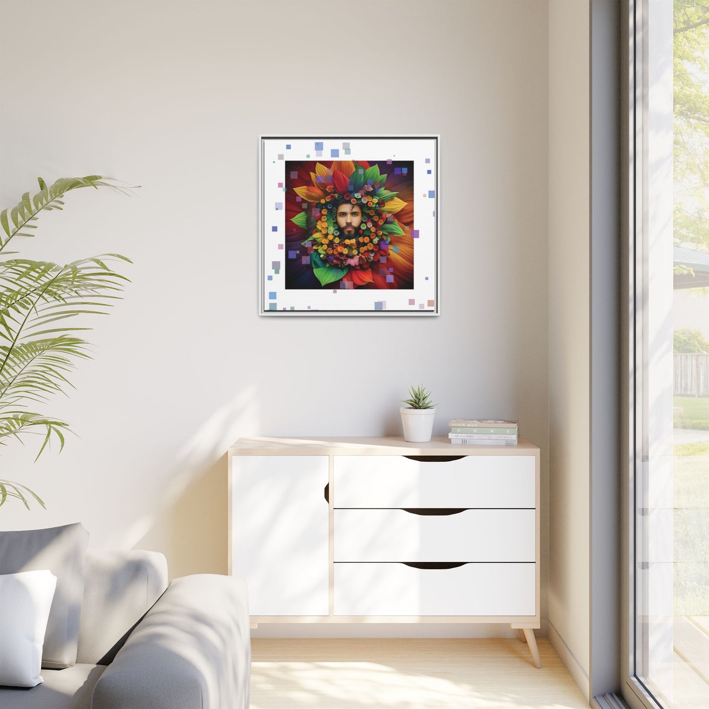 'Flourish: The Modern Green Man' canvas print By Andrew McCarter