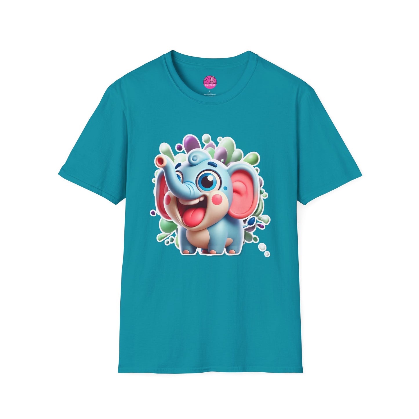 Eugene the Elephant T-Shirt - Unisex Softstyle Tee with Big Ears and Playful Charm