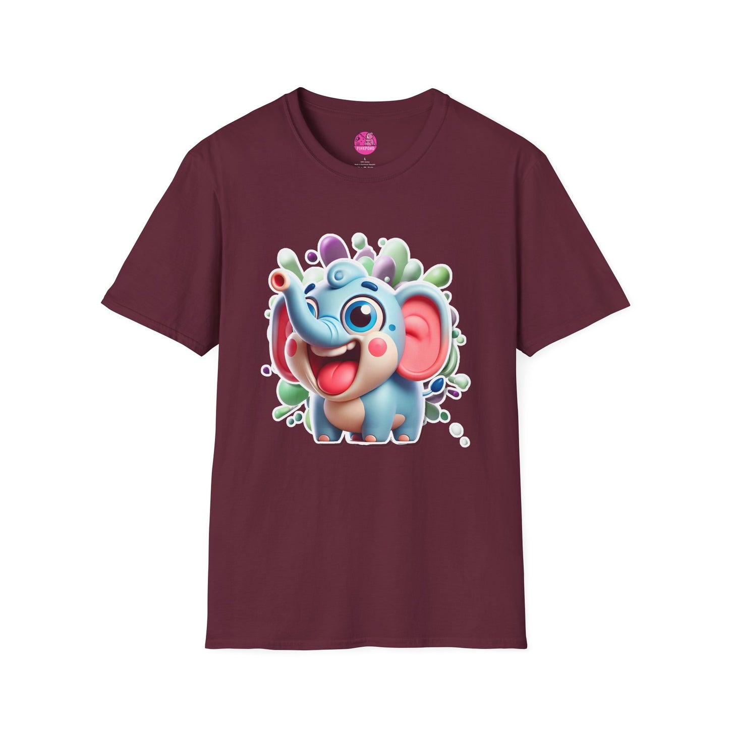 Eugene the Elephant T-Shirt - Unisex Softstyle Tee with Big Ears and Playful Charm