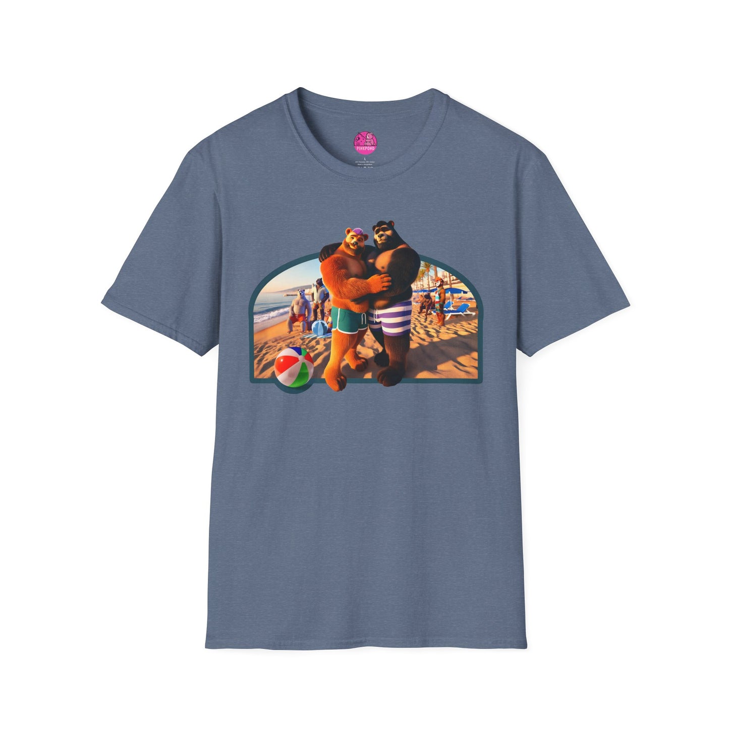 Beach Life Bears Unisex T-Shirt - Mikey & Max Tee by PinkPond