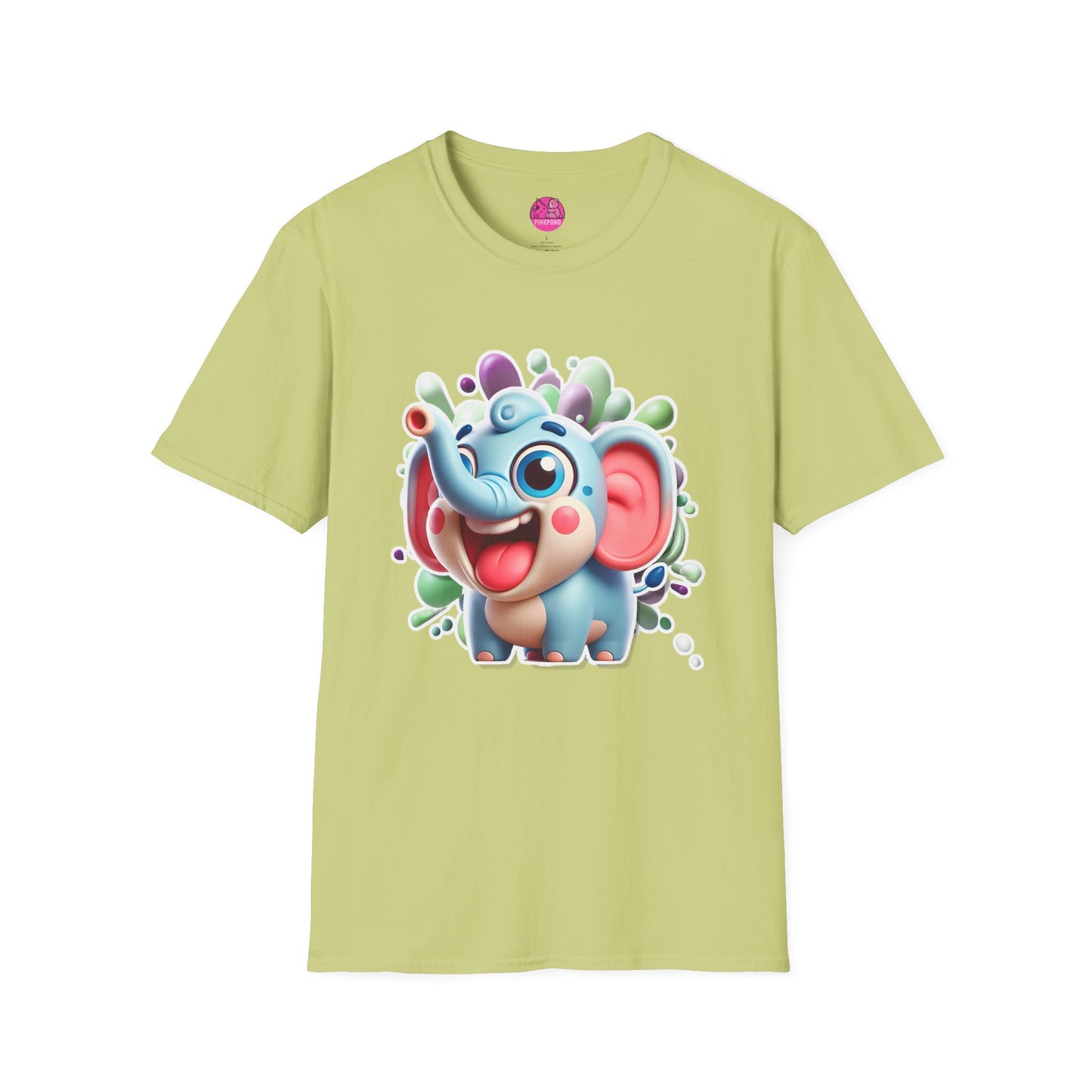 Eugene the Elephant T-Shirt - Unisex Softstyle Tee with Big Ears and Playful Charm