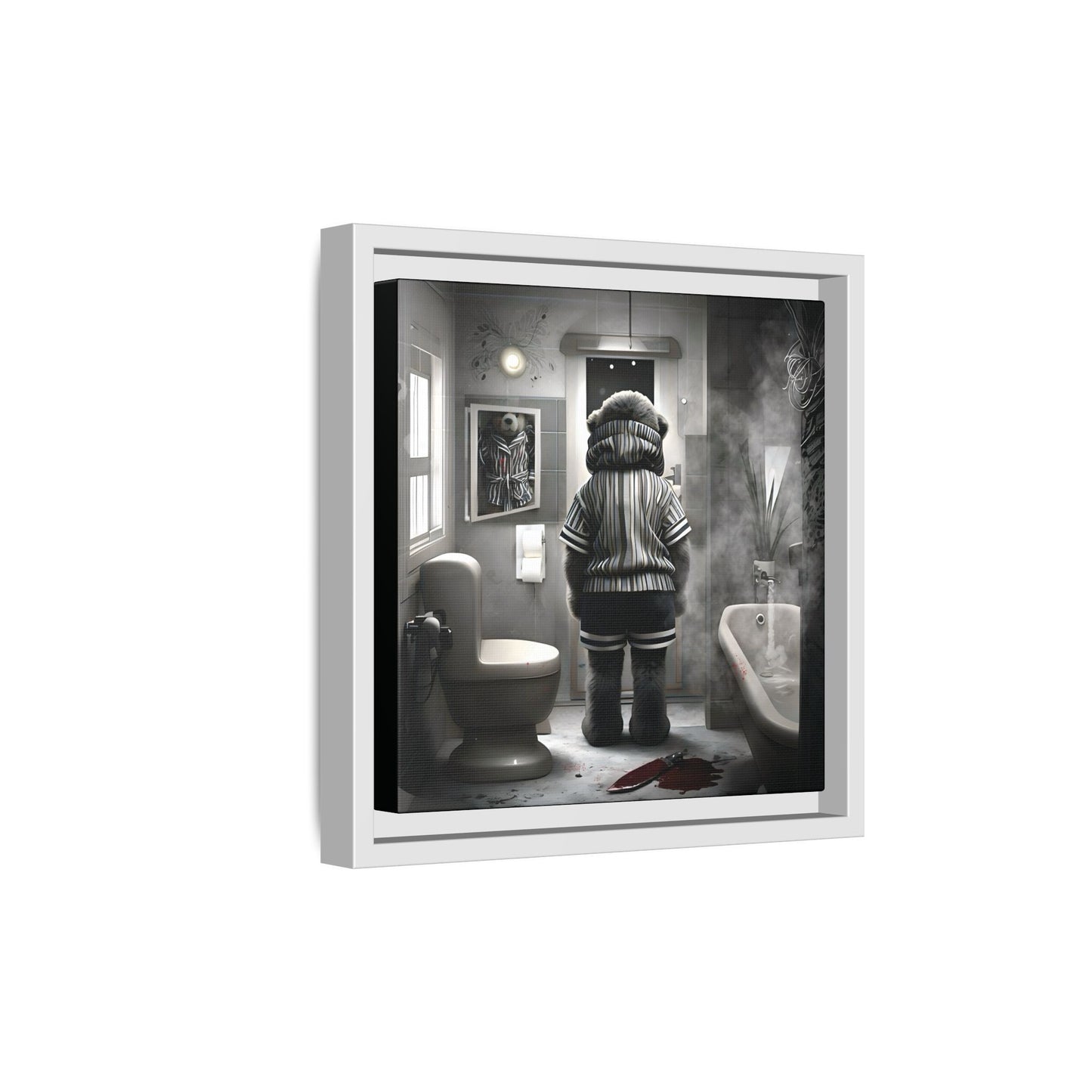 Canvas Art Print - The Untimely Demise of Benjamin Bear by Andrew McCarter, Dark Surreal Artwork