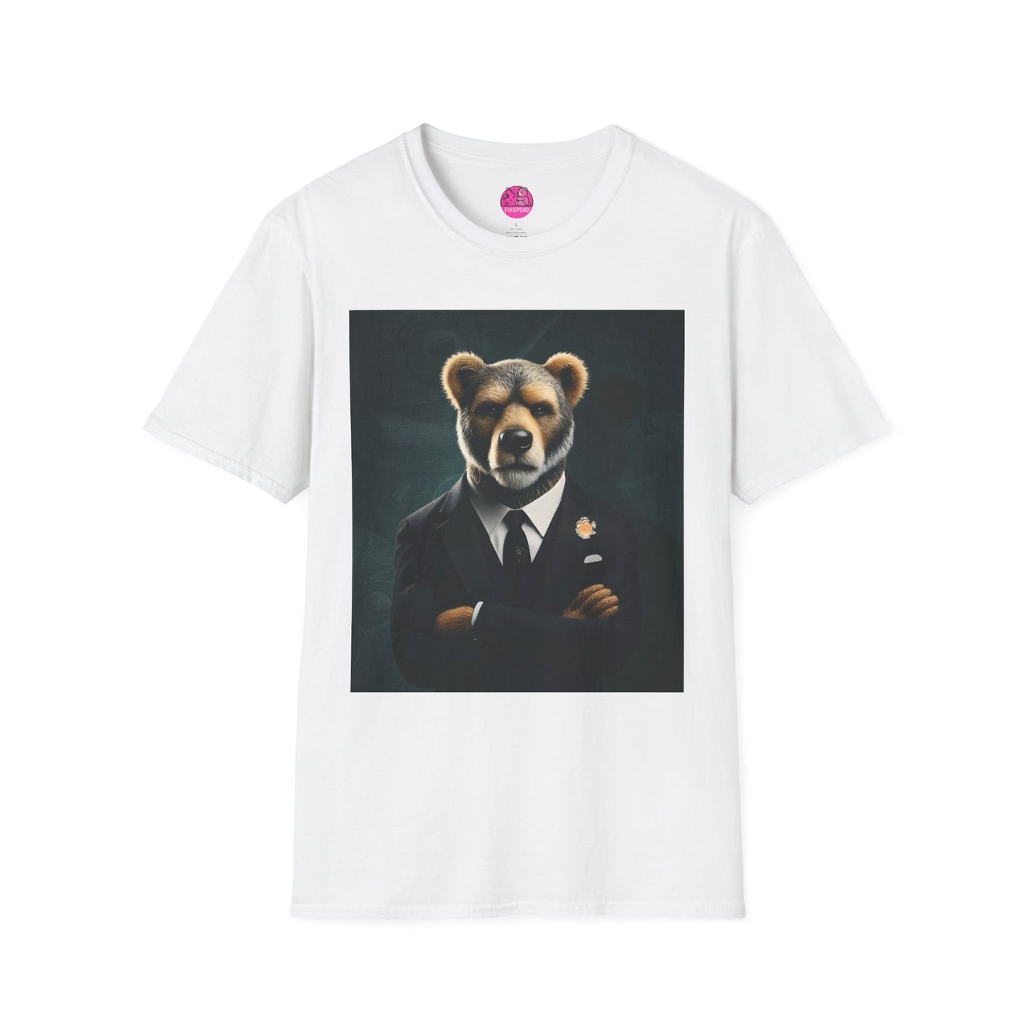 Boss Bear Graphic Tee - Unisex Softstyle T-Shirt for Power Players