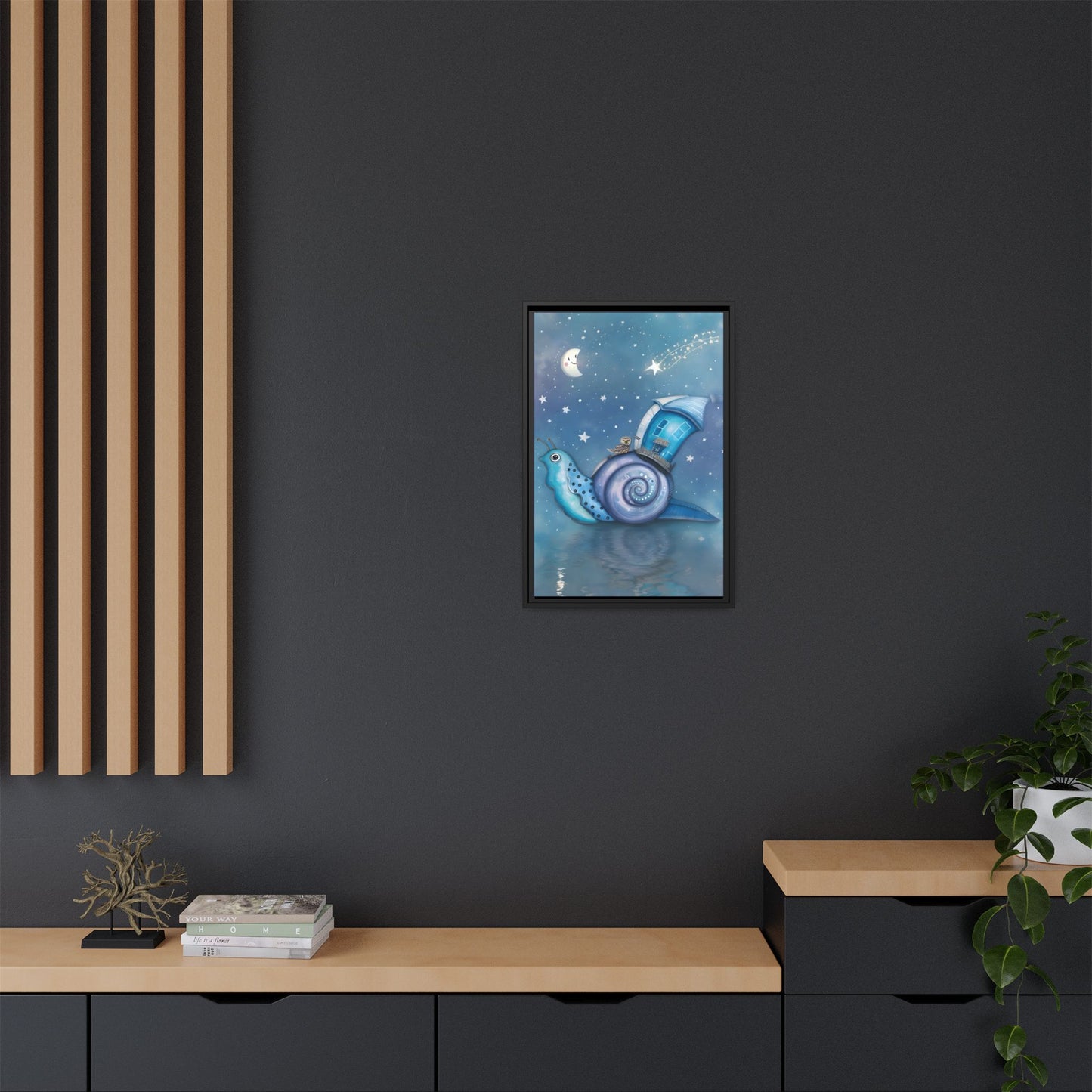 The Owl and the Snail Glided Upon a Sea of Stars by Andrew McCarter  - Canvas Print