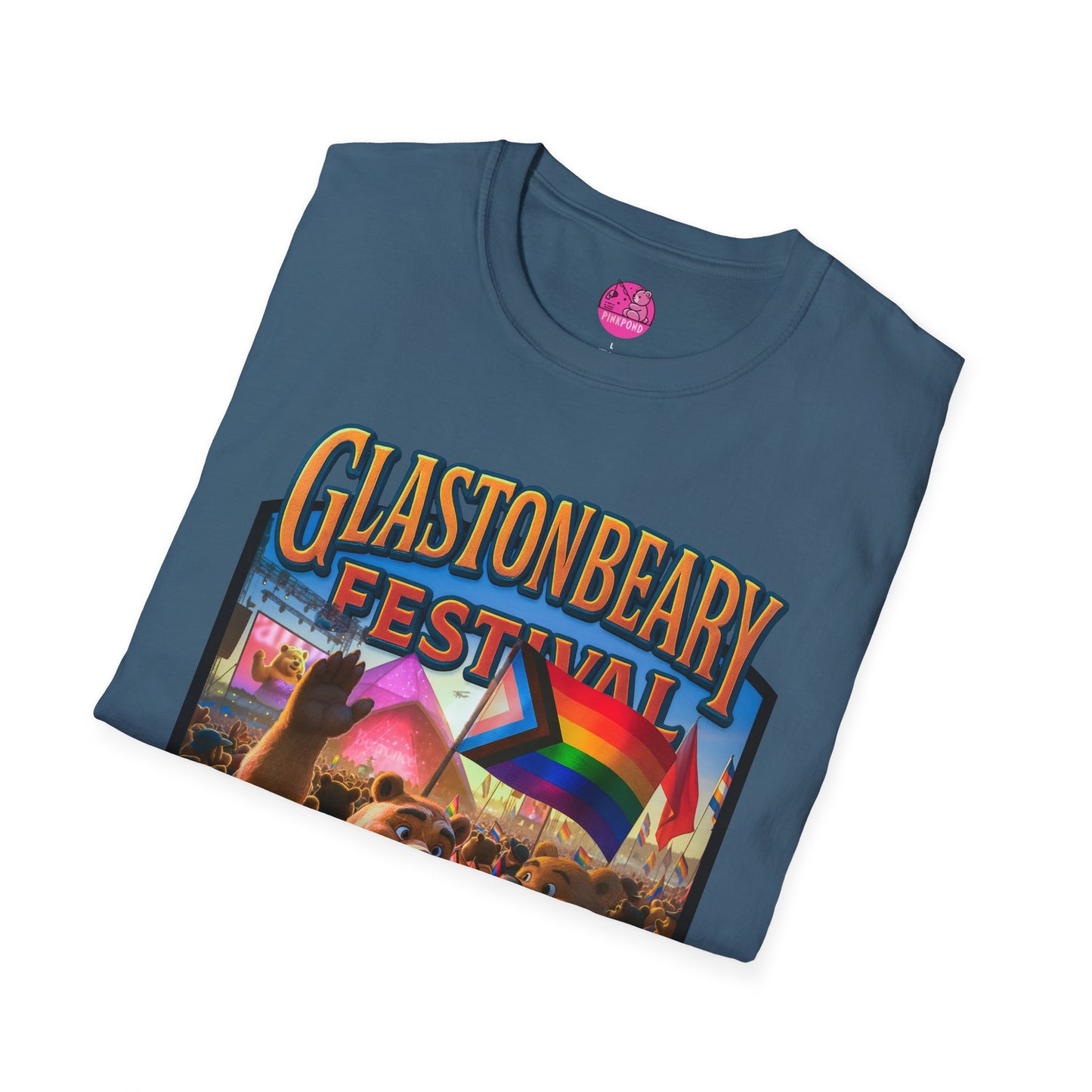 Glastonbeary Festival Unisex Tee - Bear Pride, Queer Joy, Festival Fashion