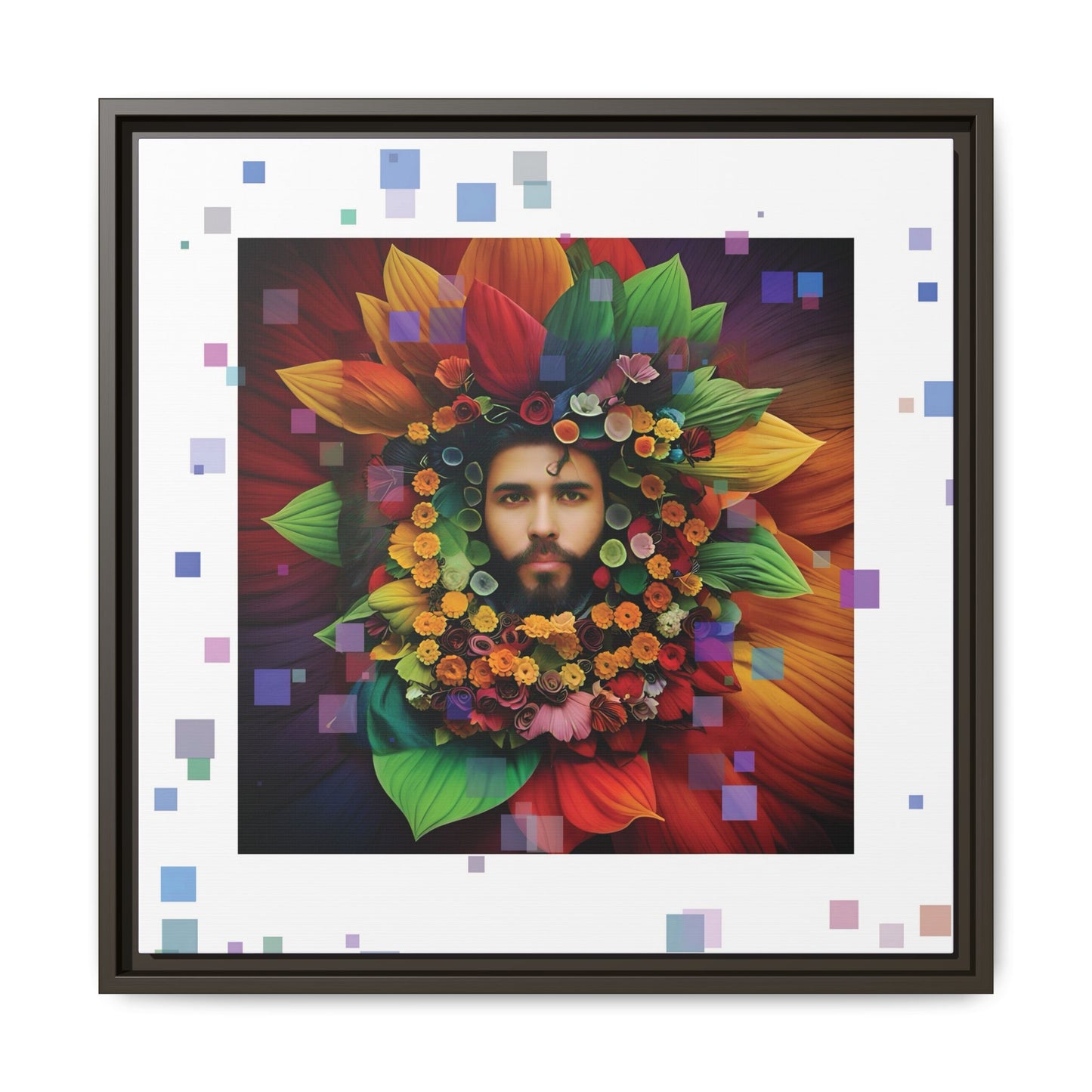 'Flourish: The Modern Green Man' canvas print By Andrew McCarter