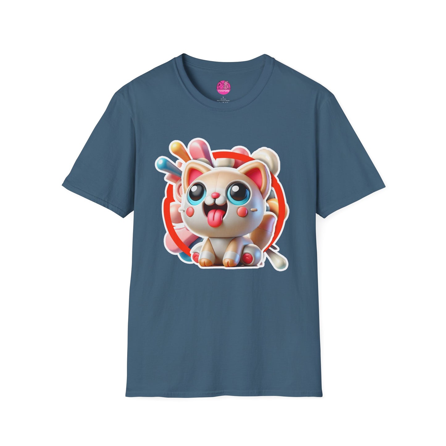 Katey Cat T-Shirt - Burst of Playful Energy | Unisex Softstyle