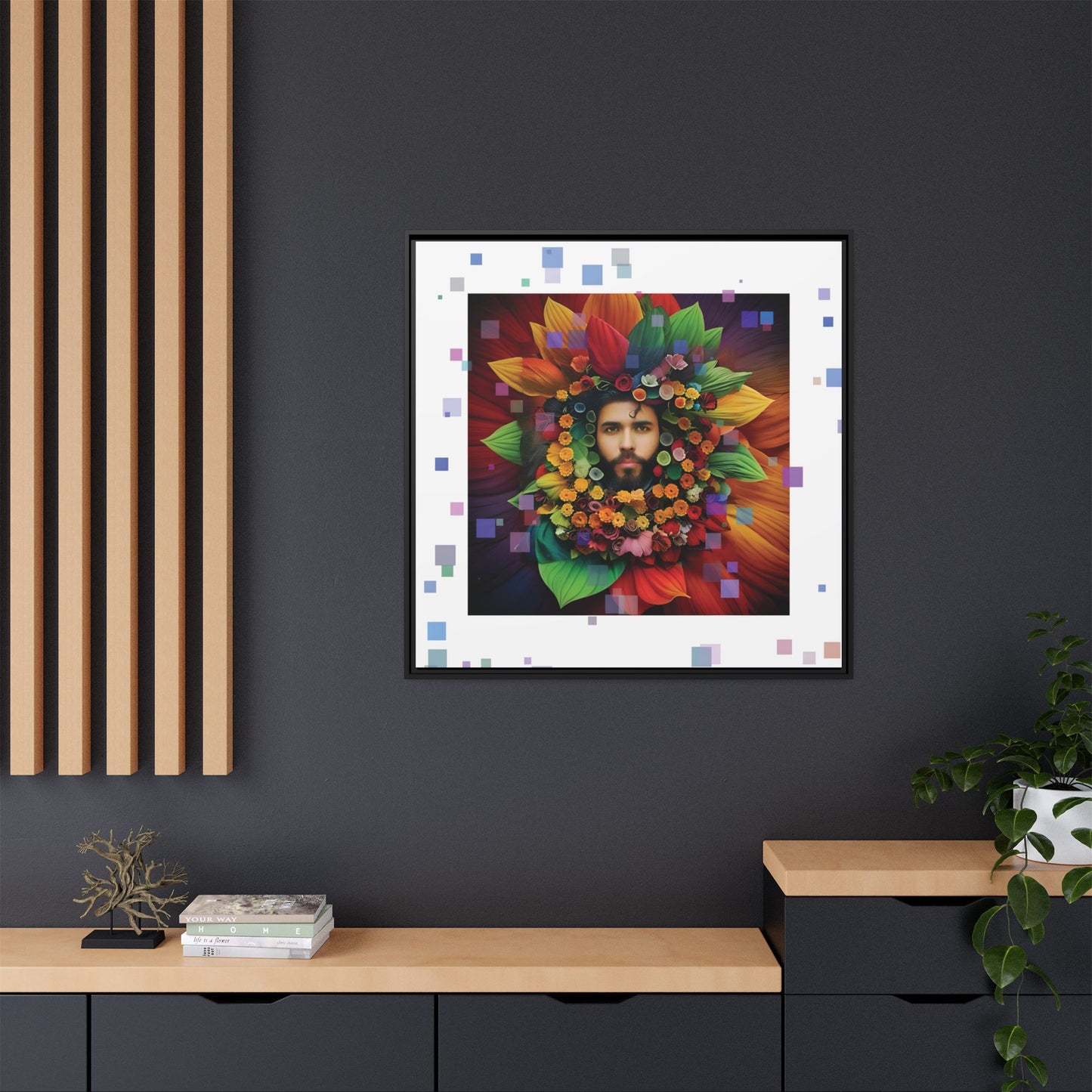 'Flourish: The Modern Green Man' canvas print By Andrew McCarter