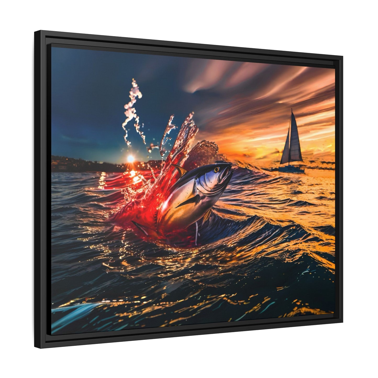 "The Leap" by Andrew McCarter - Ocean Canvas Art.