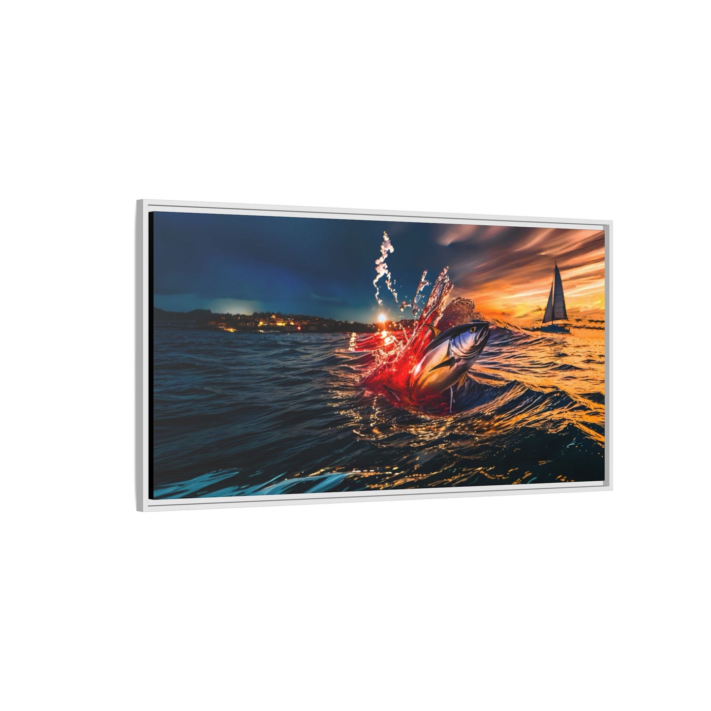 "The Leap" by Andrew McCarter - Ocean Canvas Art.