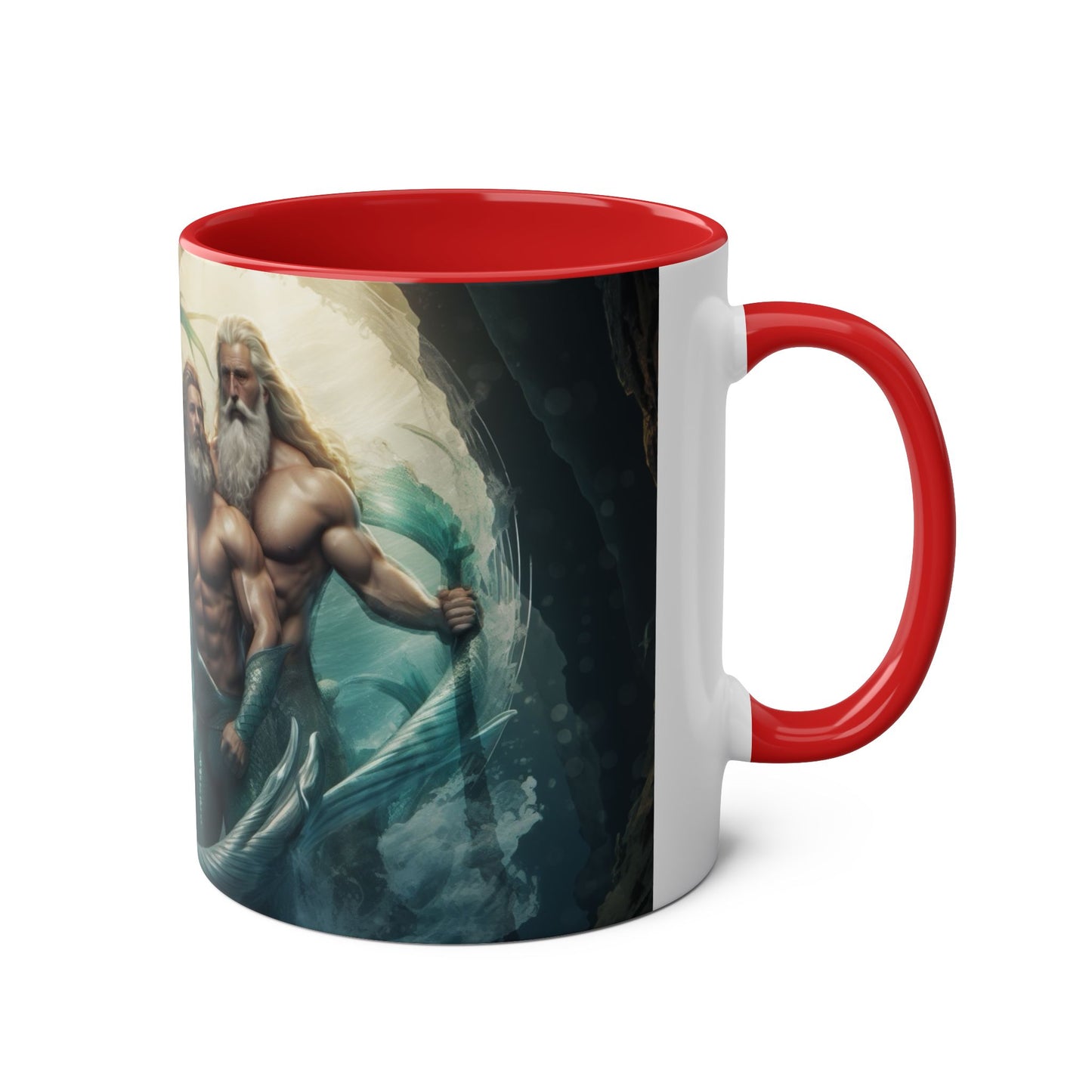 Mug: The Ocean's Legacy Mythical Mermen Design 11oz