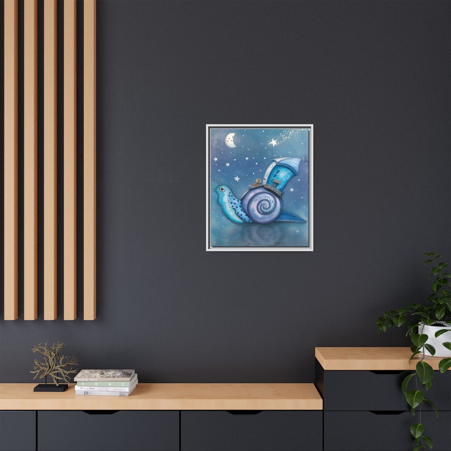 The Owl and the Snail Glided Upon a Sea of Stars by Andrew McCarter  - Canvas Print