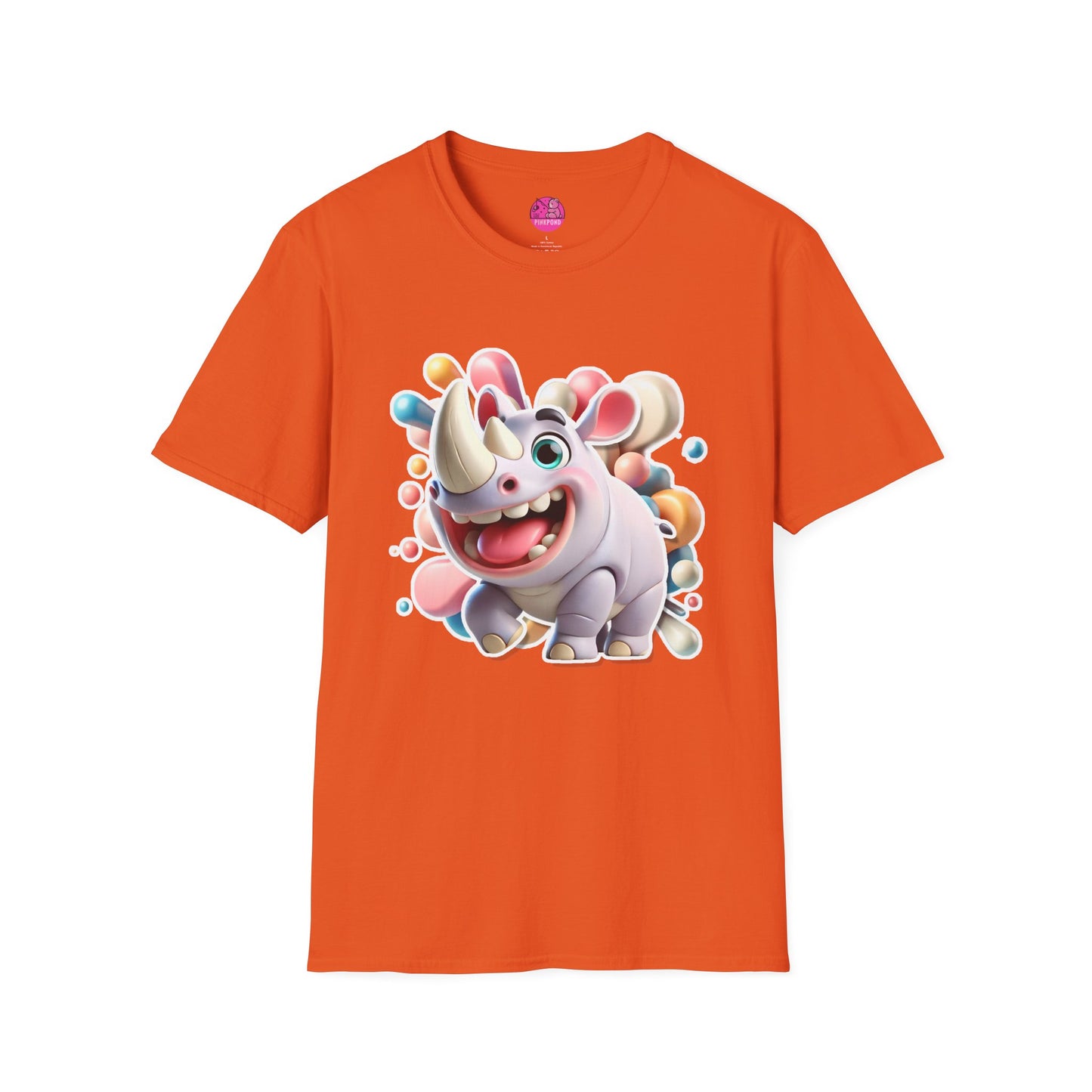Ronnie the Rhino T-Shirt – Big Energy, Bigger Smiles! - Unisex Softstyle Tee