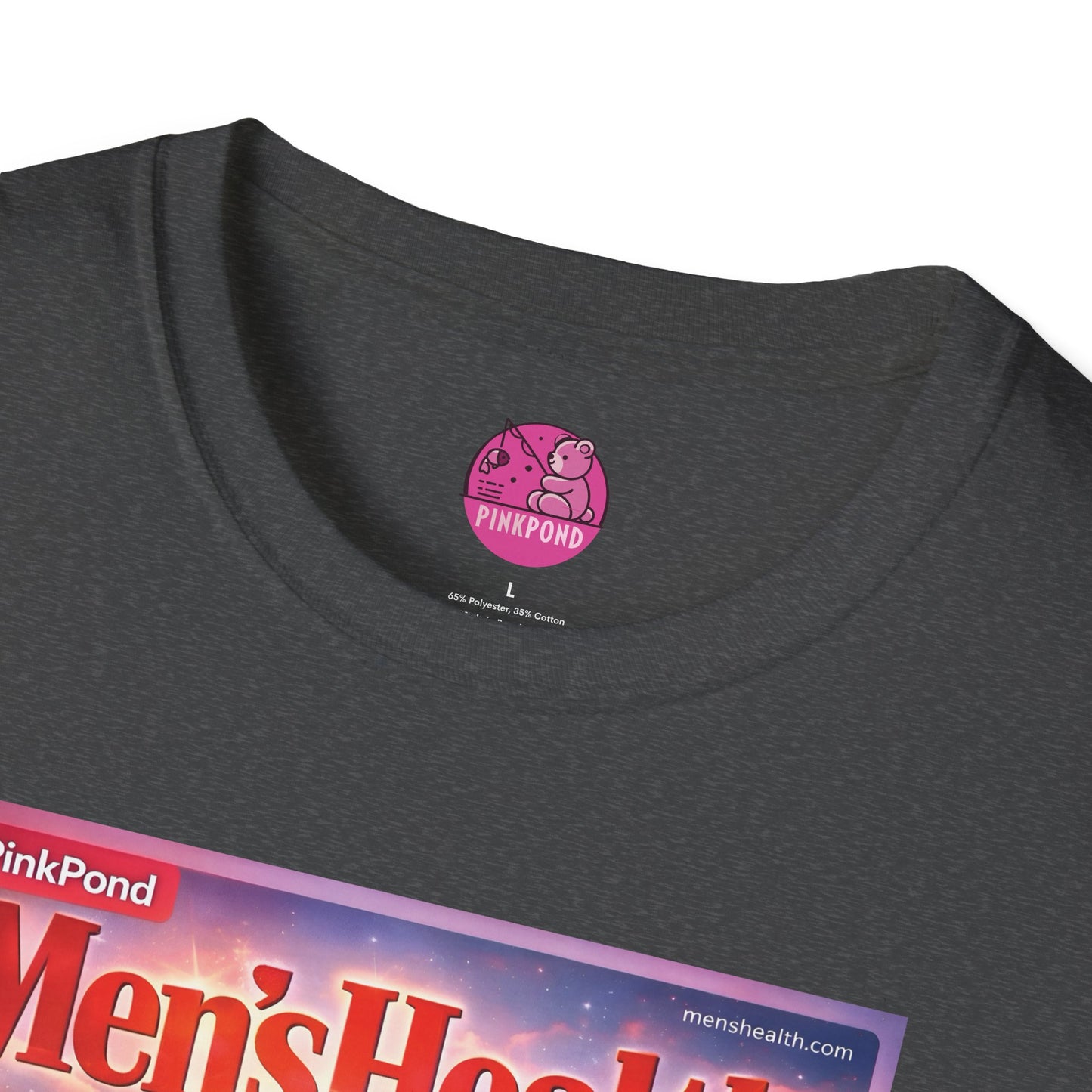 Men’s Health Bear T-Shirt — PinkPond Swiping Bear Graphic Tee