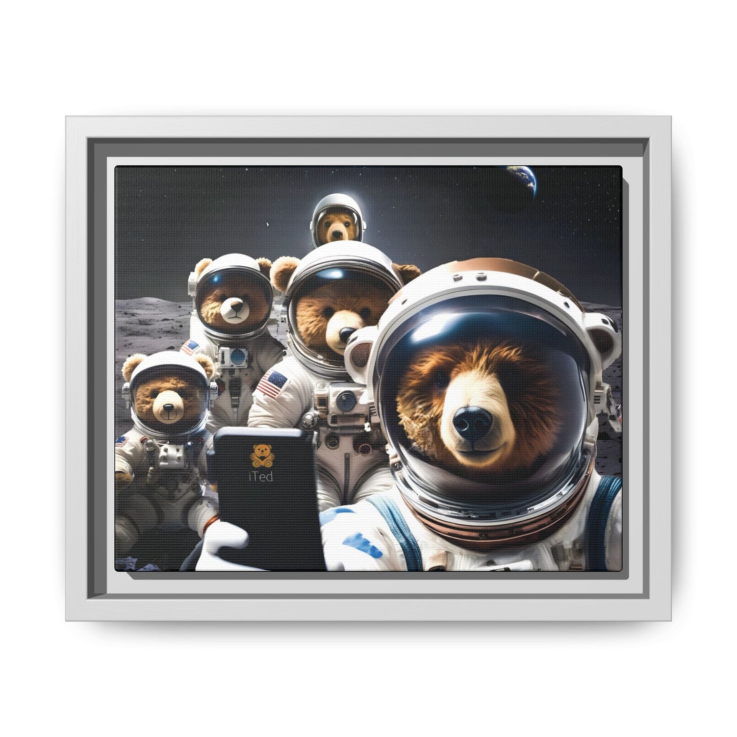 Canvas Print - Mooning Bear Selfie by Andrew McCarter