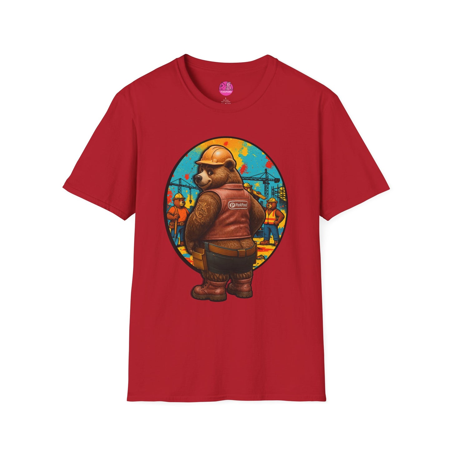 Graphic Tee Builder’s Bum Bear Unisex Softstyle T-Shirt