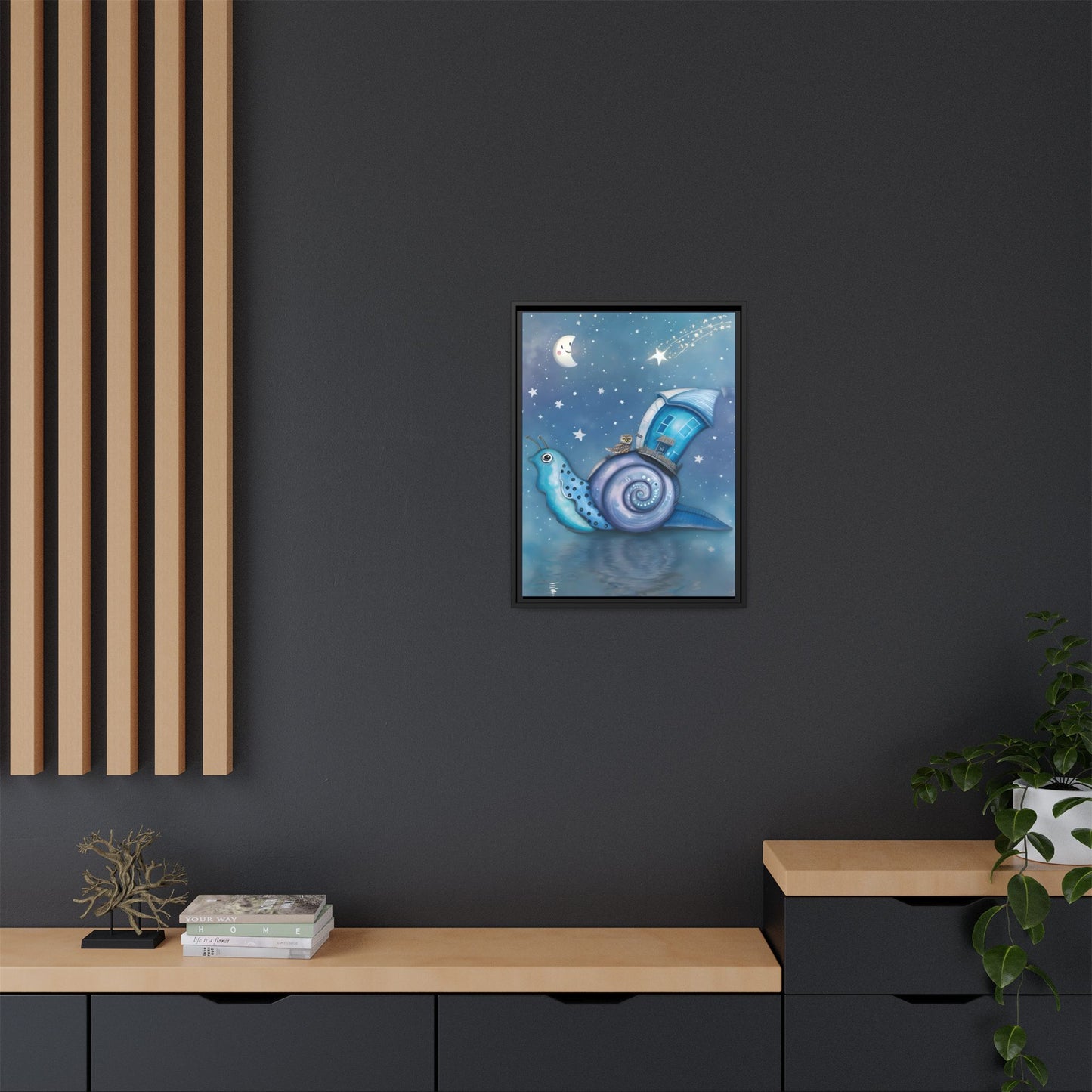 The Owl and the Snail Glided Upon a Sea of Stars by Andrew McCarter  - Canvas Print