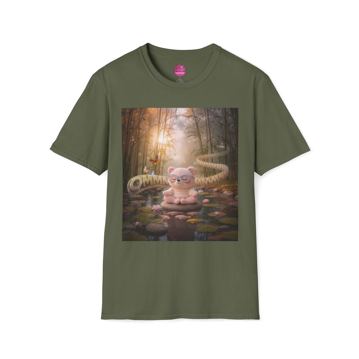 Meditating Bear Daylight Calm T-Shirt — "Find Your Calm" Design
