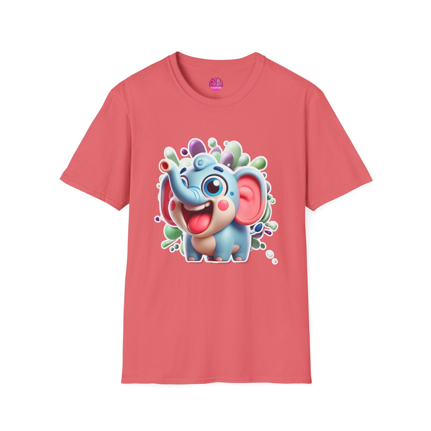 Eugene the Elephant T-Shirt - Unisex Softstyle Tee with Big Ears and Playful Charm