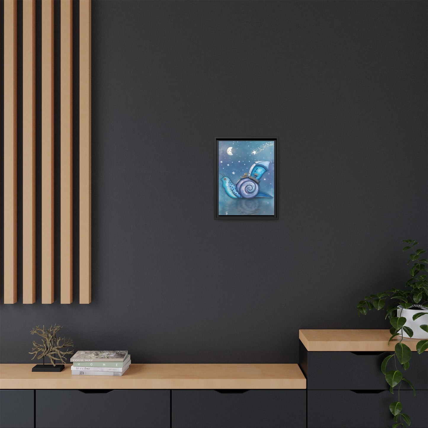 The Owl and the Snail Glided Upon a Sea of Stars by Andrew McCarter  - Canvas Print