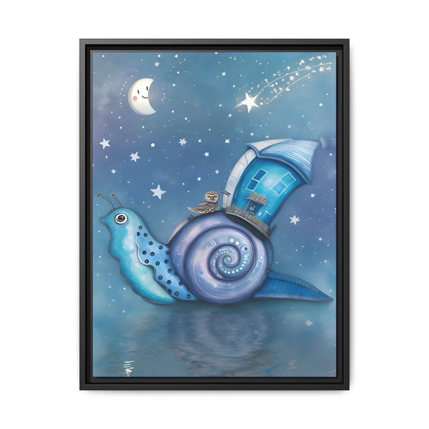 The Owl and the Snail Glided Upon a Sea of Stars by Andrew McCarter  - Canvas Print