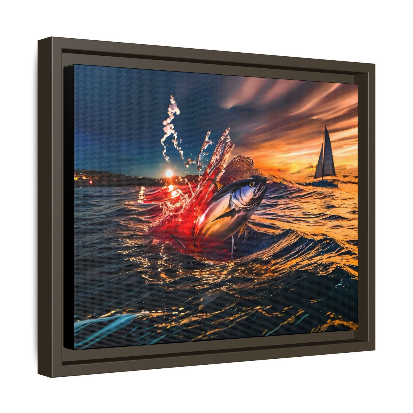 "The Leap" by Andrew McCarter - Ocean Canvas Art.