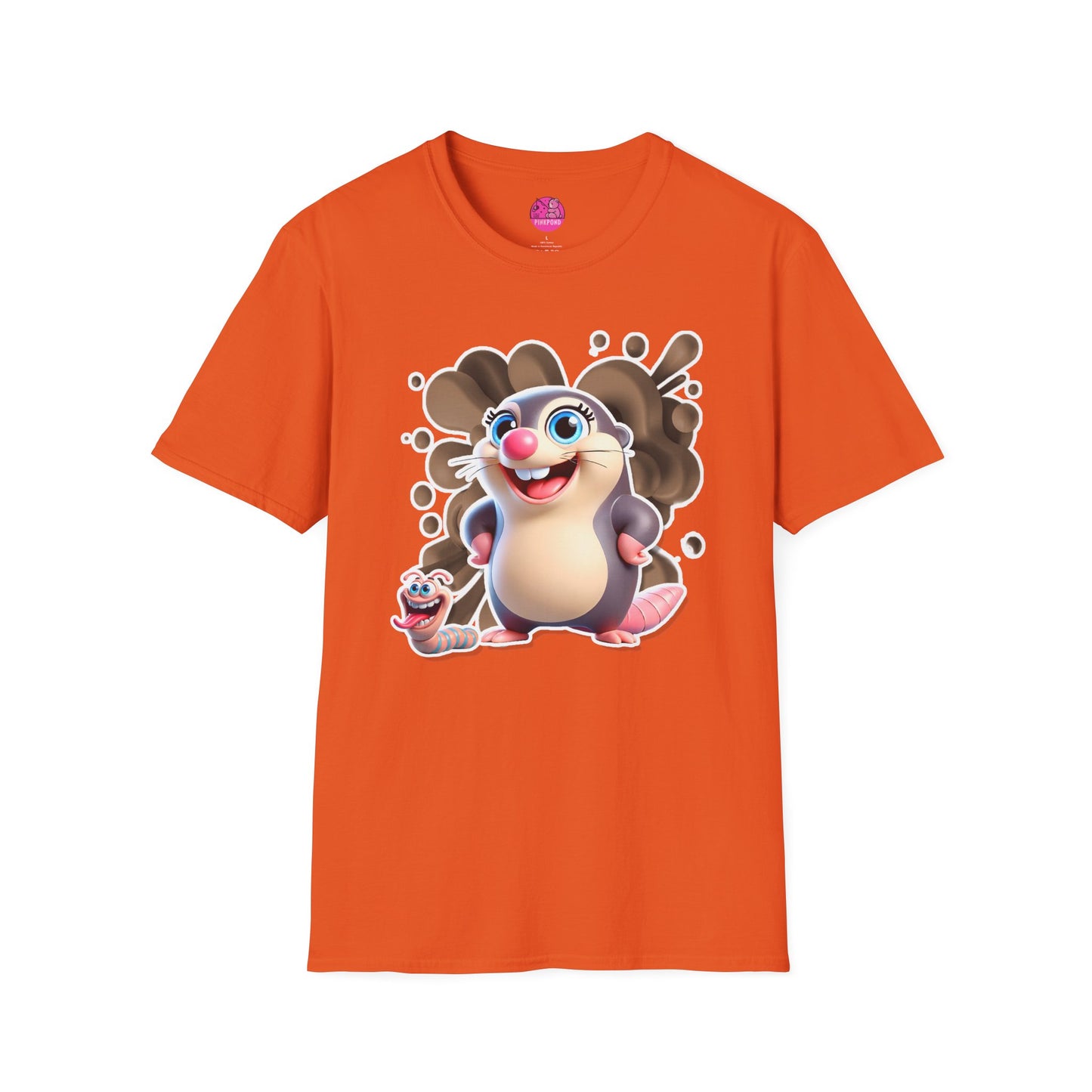 Millicent the Mole T-Shirt – Digging Up Fun in Style - Bold and Colorful Unisex Tee for Fun-Loving Fashion Fans