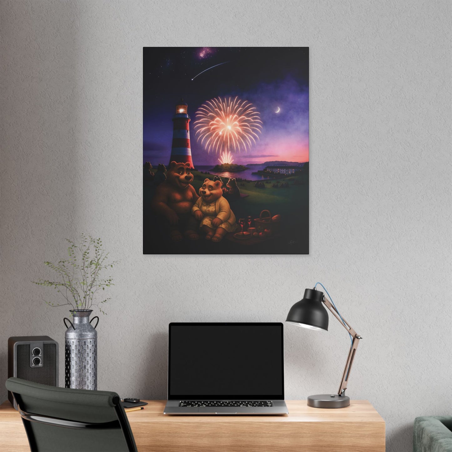 Art Canvas - The Firework Contest by Andrew McCarter