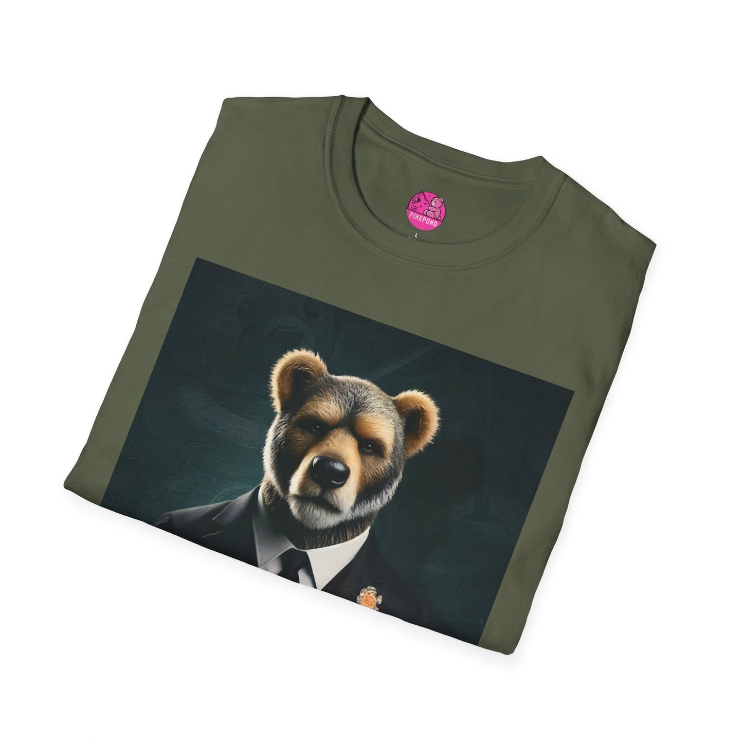 Boss Bear Graphic Tee - Unisex Softstyle T-Shirt for Power Players