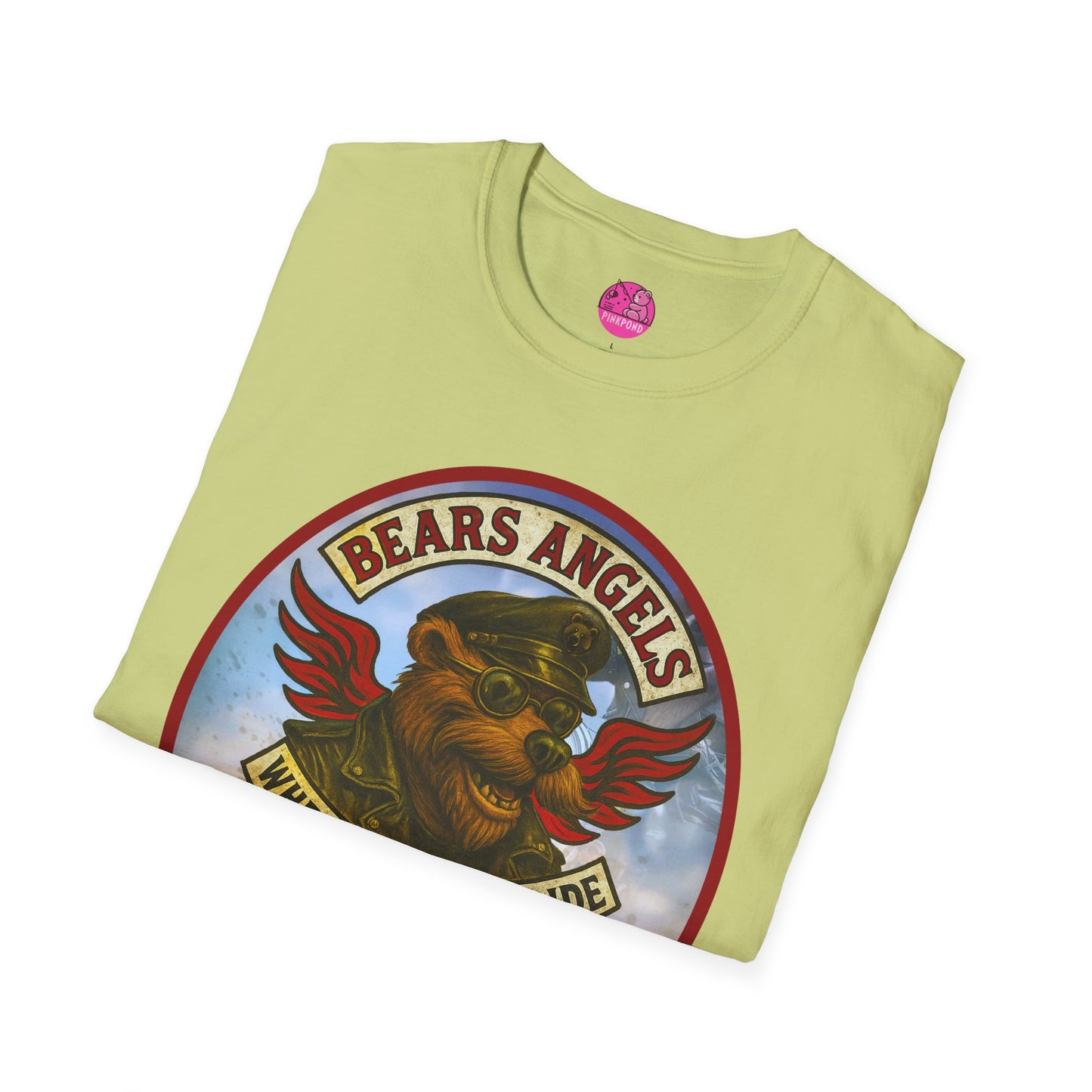 Biker Bear T-Shirt - Bears Angels Roundel, Ride With Pride