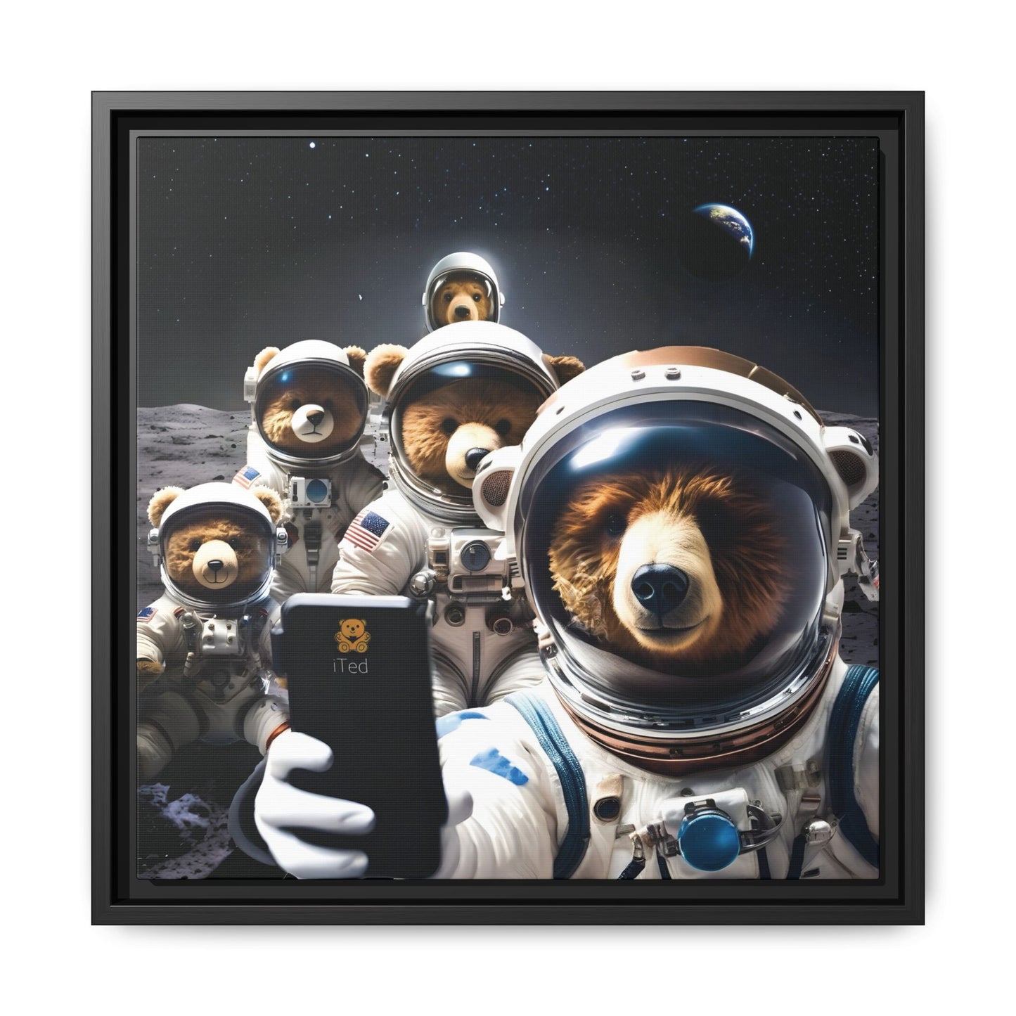 Canvas Print - Mooning Bear Selfie by Andrew McCarter