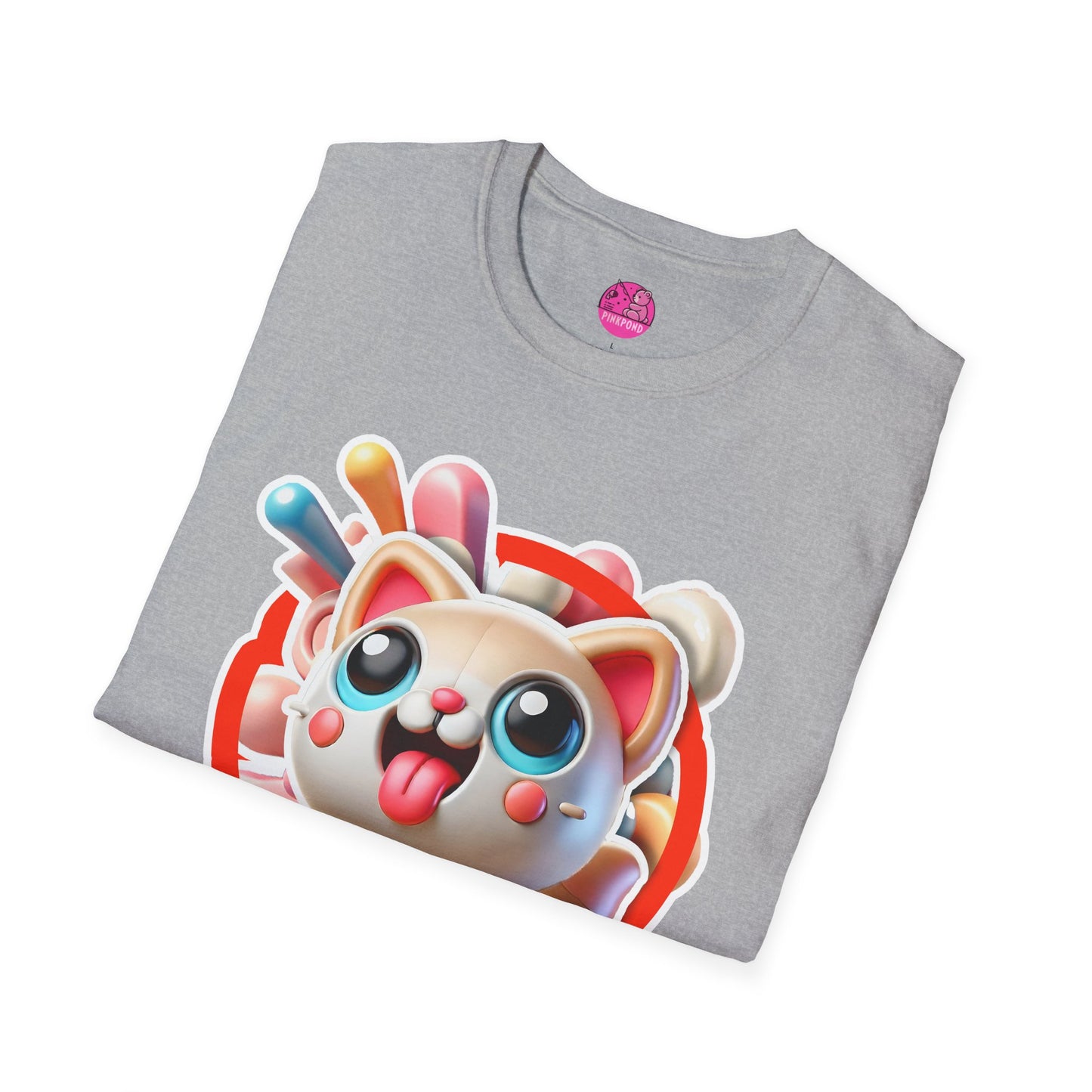 Katey Cat T-Shirt - Burst of Playful Energy | Unisex Softstyle