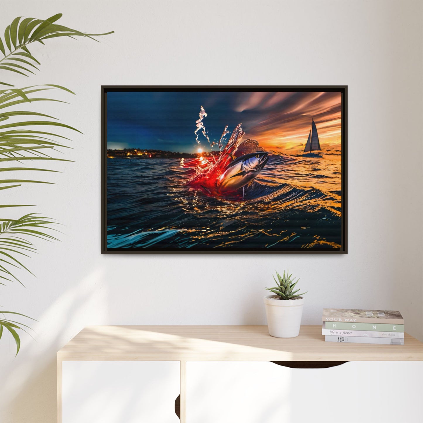 "The Leap" by Andrew McCarter - Ocean Canvas Art.