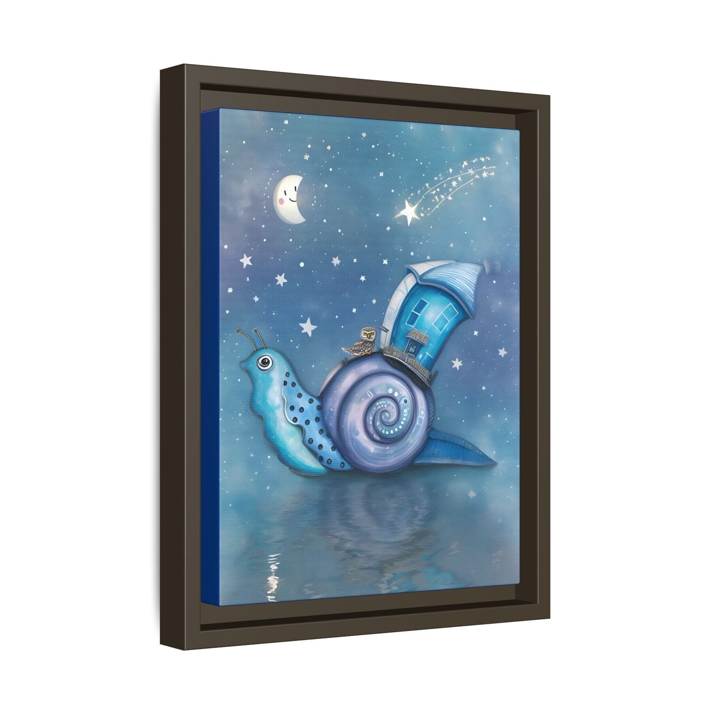 The Owl and the Snail Glided Upon a Sea of Stars by Andrew McCarter  - Canvas Print