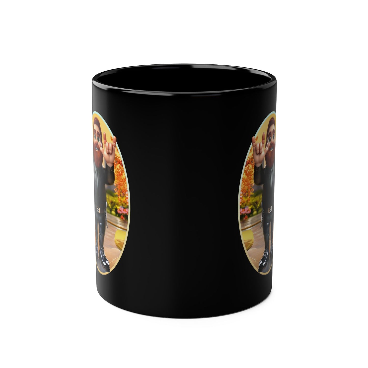 Lucky the Leather Bear - American Sign Language (ASL) Love Sign Inclusive Mug