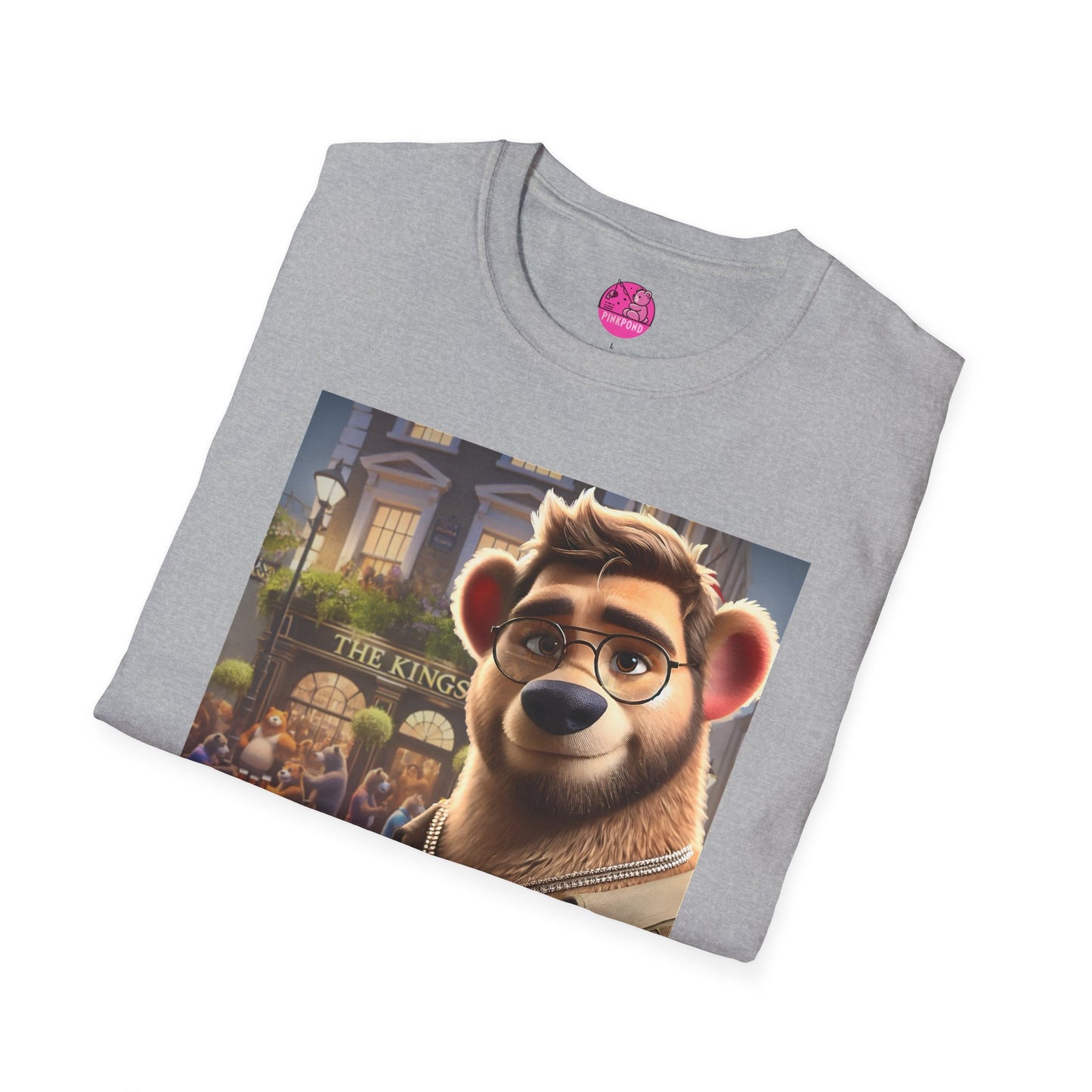 Bear T-Shirt - The King's Arms in Soho Design by PinkPond