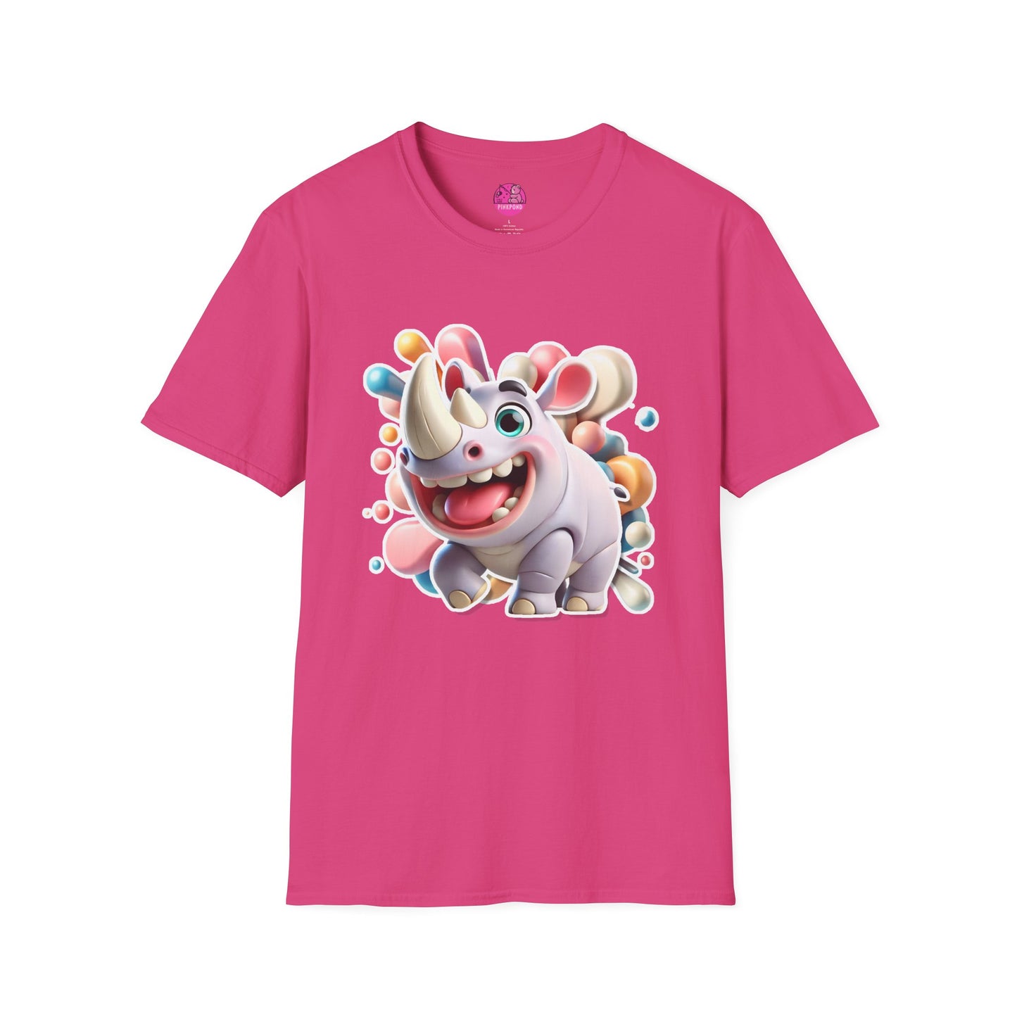 Ronnie the Rhino T-Shirt – Big Energy, Bigger Smiles! - Unisex Softstyle Tee