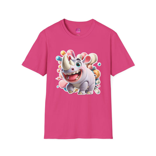 Ronnie the Rhino T-Shirt – Big Energy, Bigger Smiles! - Unisex Softstyle Tee